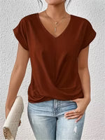Dusty Rose V-Hals Twist Top