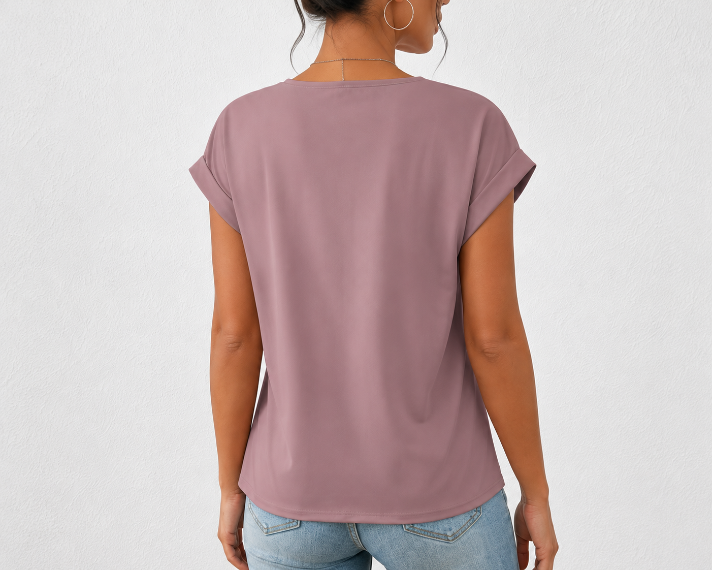 Dusty Rose V-Hals Twist Top