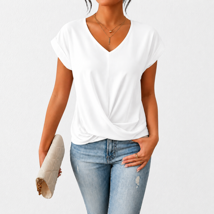 Dusty Rose V-Hals Twist Top