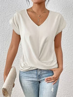 Dusty Rose V-Hals Twist Top